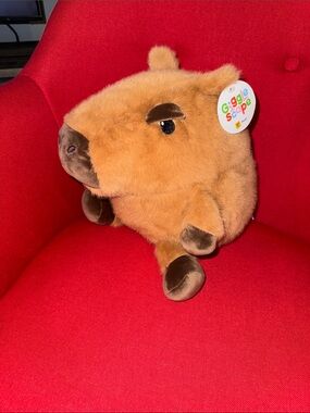 10" Capybara Stuffed Animal
- Beige and Gray Plush Toy